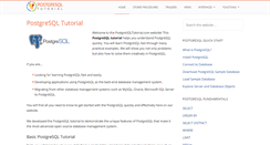 Desktop Screenshot of postgresqltutorial.com